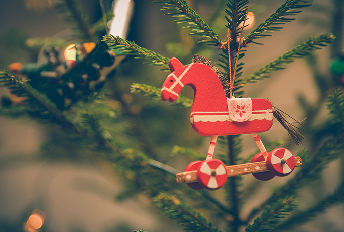 Finished Christmas decorations representing the time pressure of Xmas