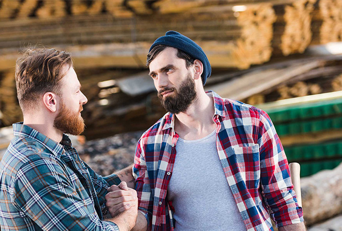 Men talking about suicide prevention