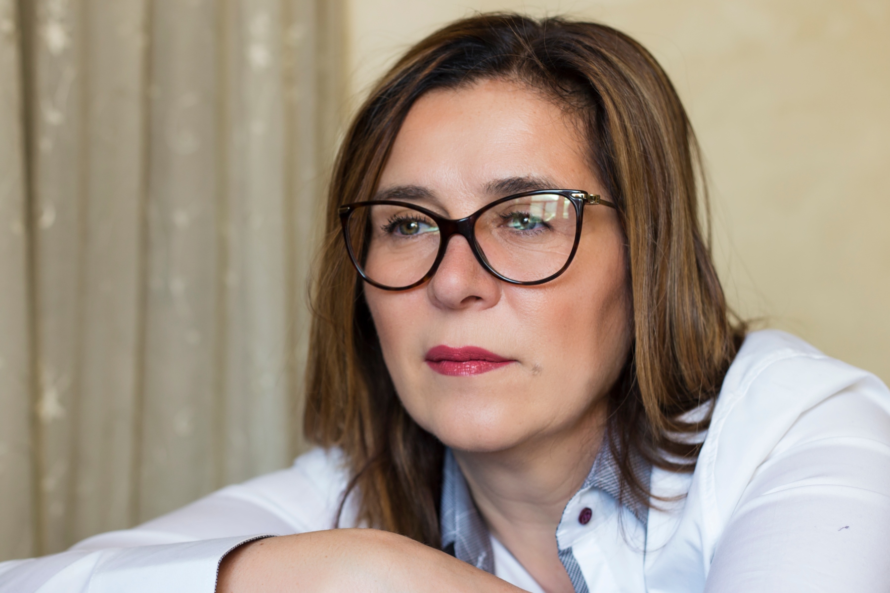 Woman looking stressed slide